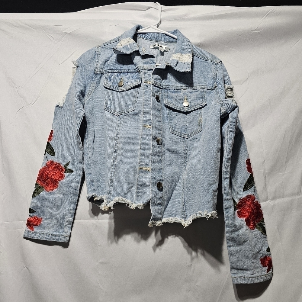 Say What embroidered Denim jacket